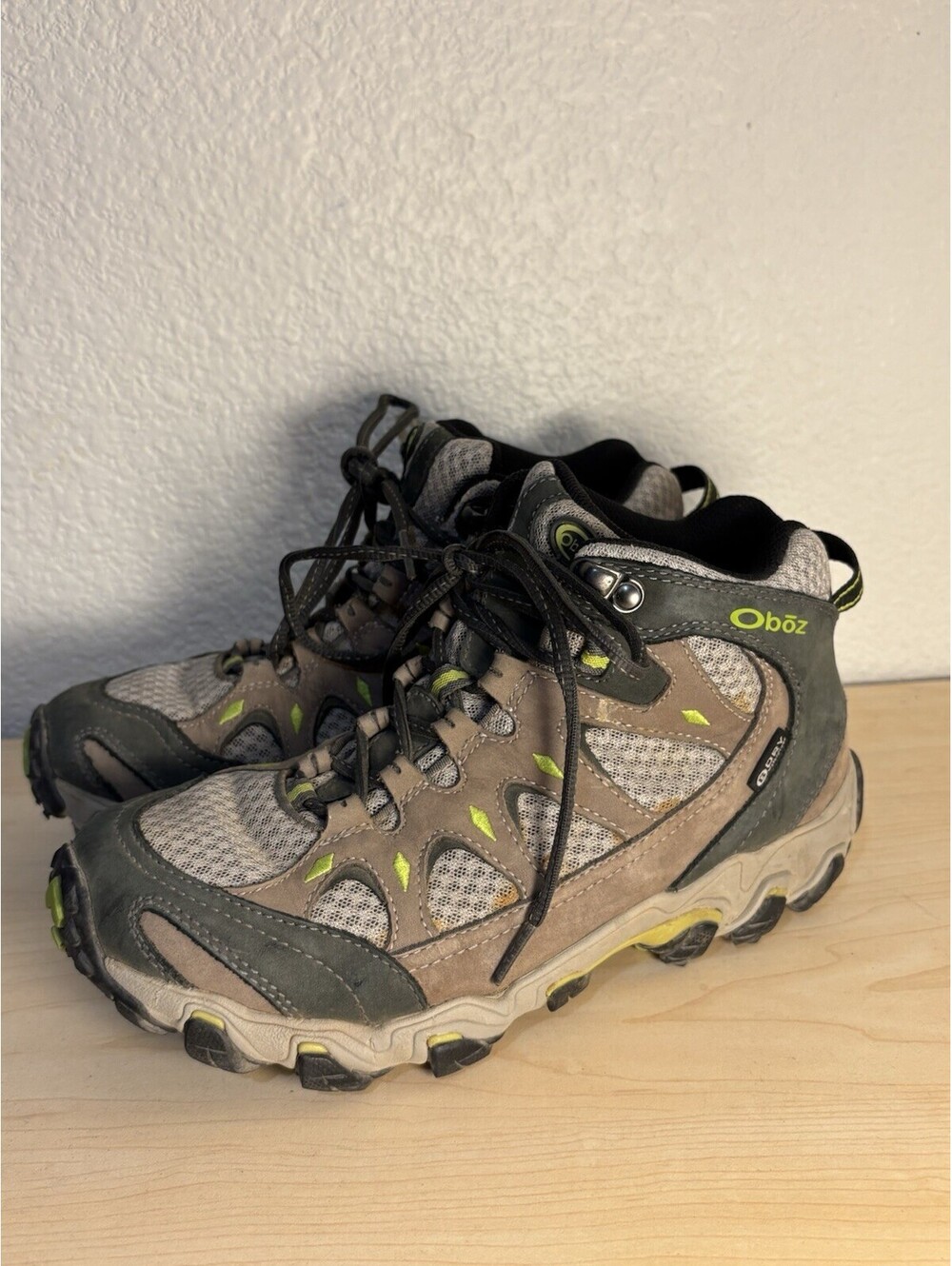Oboz Women’s Waterproof Hiking Boots Size 8 BDry Brown Green VTG Trail